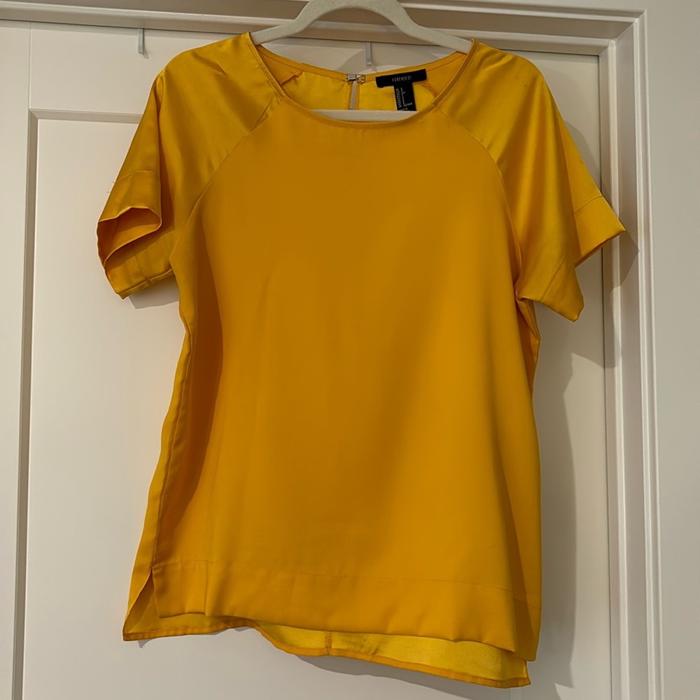 Forever 21 yellow blouse size small